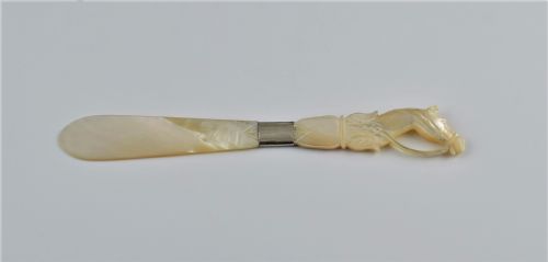 French Horse Head Mother of Pearl Page Turner / Letter Opener