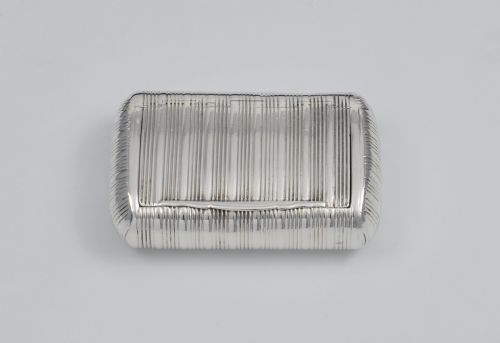 George III Fine Ribbed Silver Snuff Box 1810 Shekleton