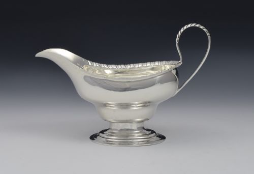 18thc Georgian Scottish Silver Pedestal Sauceboat Edinburgh 1780 James Hewitt