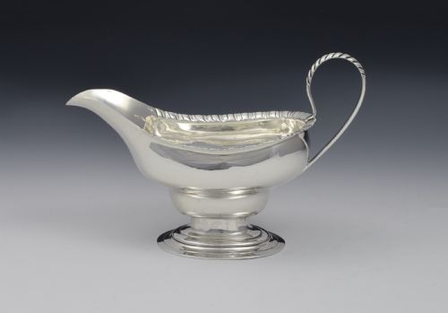 fig 1. 18thC Georgian Scottish Silver Pedestal Sauceboat Edinburgh 1780 James Hewitt