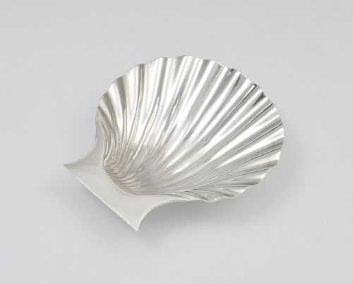 Unusual George II Silver Scallop Shell Butter Dish Peter Archambo I