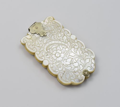 French Carved Mother of Pearl Carnet De Bal / Dance Card Marker