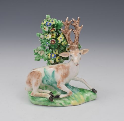 Derby Porcelain Figure Recumbent Stag Deer C.1765