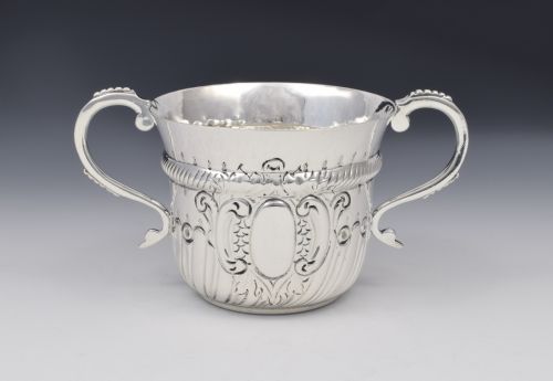 Edwardian Britannia Standard Silver Porringer Maurice Freeman