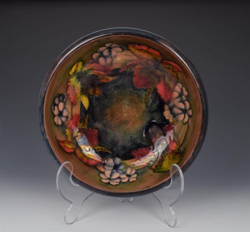 Stunning Walter Moorcroft Flambe Orchid & Spring Flowers Large 10" Bowl