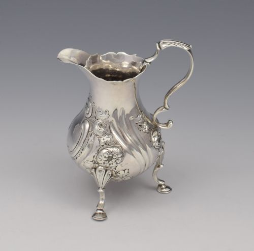 fig 1. George II Silver Baluster Cream Jug David Hennell I Georgian