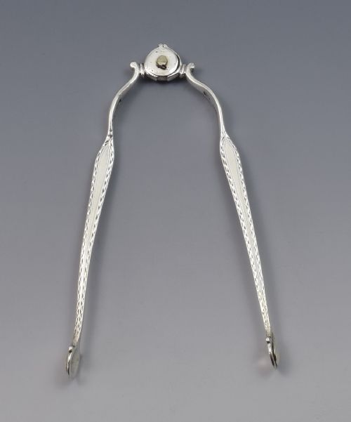 Rare Pair George III Pivot Spring Hinge Sugar Tongs Nips