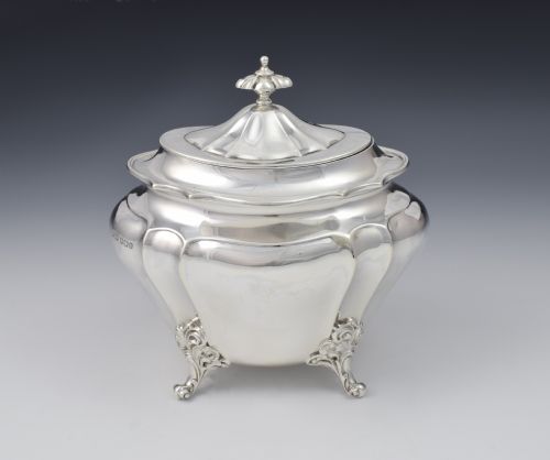 Victorian Silver Sugar Box / Tea Caddy 18thc German Style