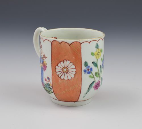 fig 1. First Period Worcester Japanese Style Panelled Coffee Cup c.1770