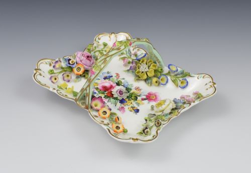 Minton Flower Encrusted Clarence Basket - Godden Collection