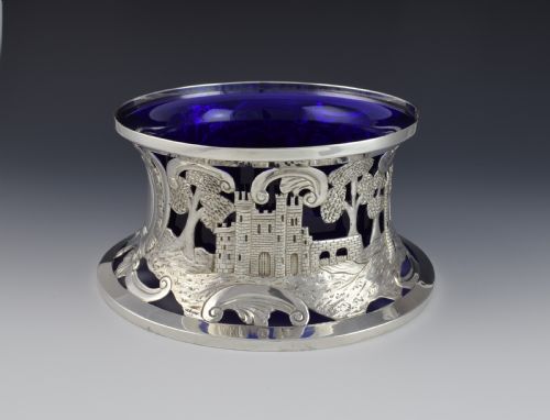 fig 1. Edwardian Large Irish Silver Dish Potato Ring Hopkins & Hopkins