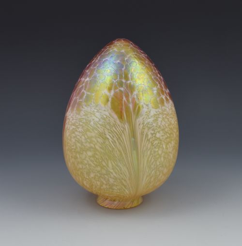 fig 1. Art Nouveau Loetz Candia Papillon Glass Light Lamp Shade