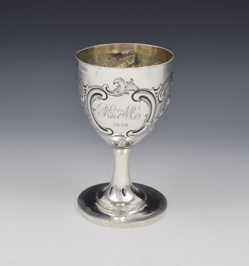 George III Silver Wine Goblet Drinking Cup Georgian