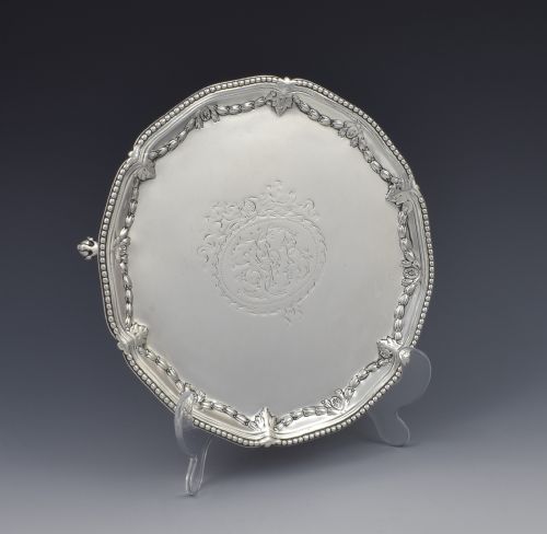 Georgian Silver Salver Waiter Makepeace & Carter 1776