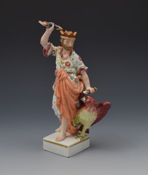 fig 1. 18th Century Derby Porcelain Figure Jupiter With Eagle c.1775