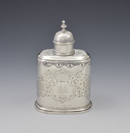George I Silver Tea Caddy London C.1726 Richard Green