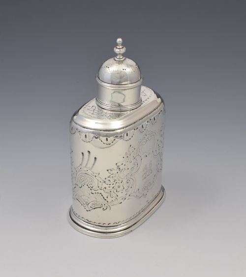 fig 1. George I Silver Tea Caddy London c.1726 Richard Green