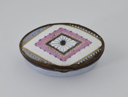 18thc Staffordshire Bilston Enamel Pill / Snuff Box C.1780