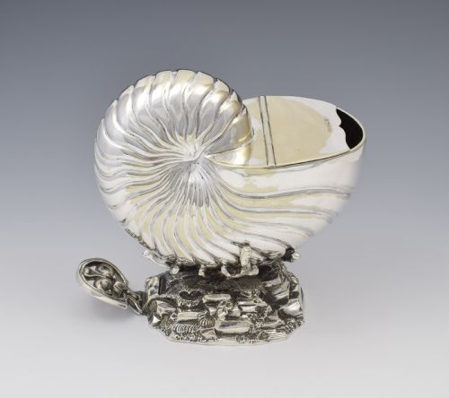 Victorian Silver Plated Nautilus Shell Spoon Warmer Roberts & Belk