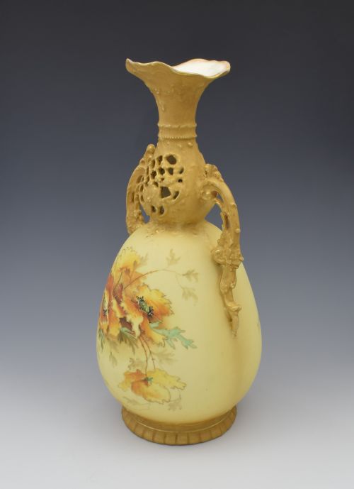 fig 1. Large Art Nouveau Ernst Wahliss Blush Porcelain Vase
