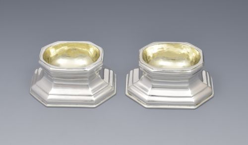 Matched Pair Georgian Silver Trencher Salts