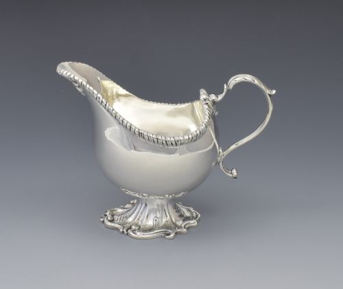 Stylish Silver Pedestal Cream Jug George V Samuel Smith & Co. 1913