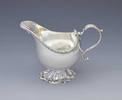 fig 1. Stylish Silver Pedestal Cream Jug George V Samuel Smith & Co. 1913