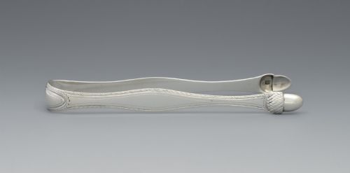 George III Silver Acorn Sugar Tongs C.1790 Godbehere & Wigan