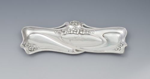 Art Nouveau German Silver Pen Tray Lutz & Weiss C.1900
