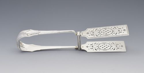 Fine Victorian Silver Asparagus Server Tongs