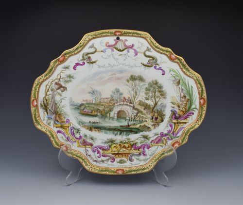 Large 19th Century French Lille Faience Wall Plaque