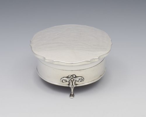 Art Nouveau Silver Jewellery Casket / Dressing Table Box