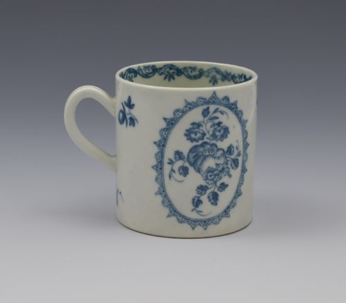 First Period Worcester the Fruit & Wreath Blue & White Coffee Can