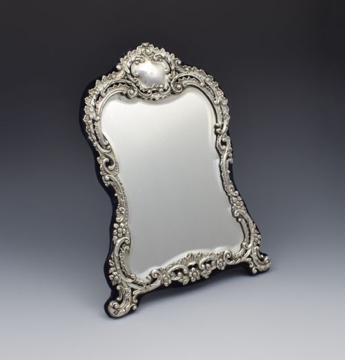Victorian Silver Easel Back 12" Dressing Table Mirror Henry Matthews