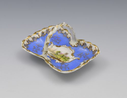 Miniature Worcester Chamberlain & Co. Porcelain Basket