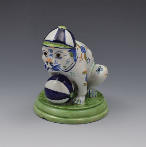 Unusual Novelty Max Emmanuel Mosanic Pottery Dog by Desvres