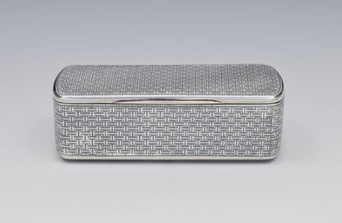 fig 1. Fine French Silver & Niello Snuff Box, c.1870