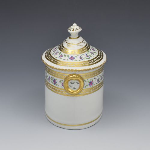 fig 1. Georgian Coalport Straight Sided Lidded Sucrier c.1805