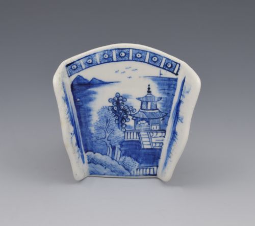 18th Century Derby Porcelain Blue & White Asparagus Server C.1775