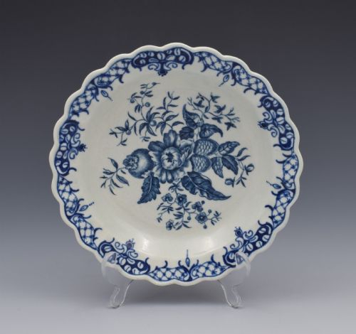 Very Small First Period Worcester Pine Cone Pattern Plate C.1775