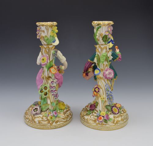 fig 2. Fine Pair Of Minton Porcelain Figural Candlesticks Model No. 192 c.1835