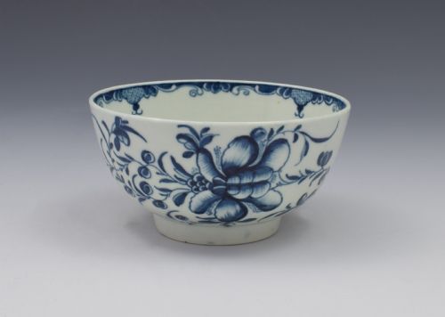 First Period Worcester Mansfield Pattern Slop Bowl C.1775