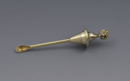 Edwardian Silver Gilt Devil Head Cayenne Pepper Spoon Hukin & Heath