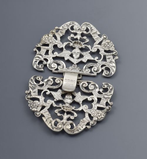 fig 1. Ornate Victorian Silver Nurse's Buckle Angels W & C Manton