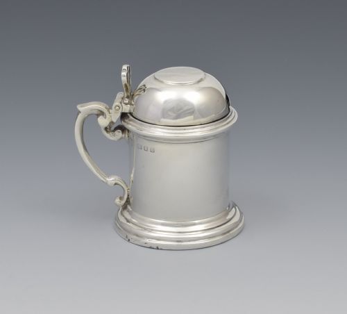 1930s Novelty Silver Beer Tankard Mustard Pot Richard Comyns