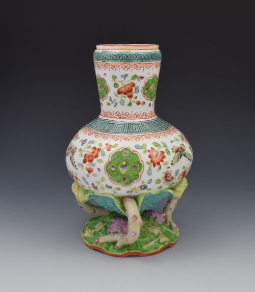 fig 1. Unusual Minton Porcelain Aesthetic Period Vase 1870