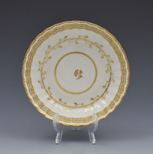 fig 1. 18th Century Derby Porcelain Fluted Tea Bowl & Saucer