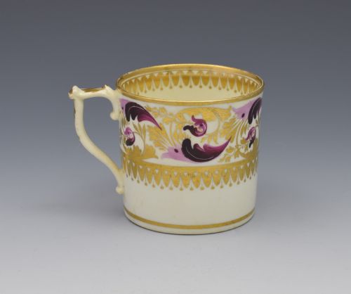 Derby Porcelain Coffee Can Dresden Handle C.1820