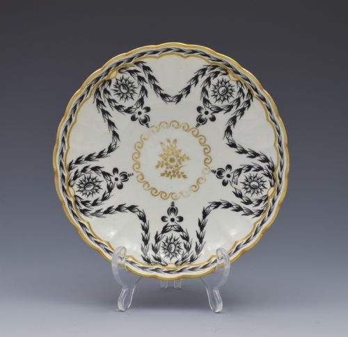fig 1. First Period Worcester Fluted Tea Bowl & Saucer c.1780