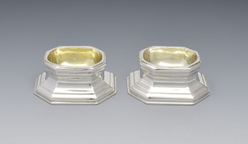 Matched Pair of Georgian Silver Trencher Salts 1769 & 1772